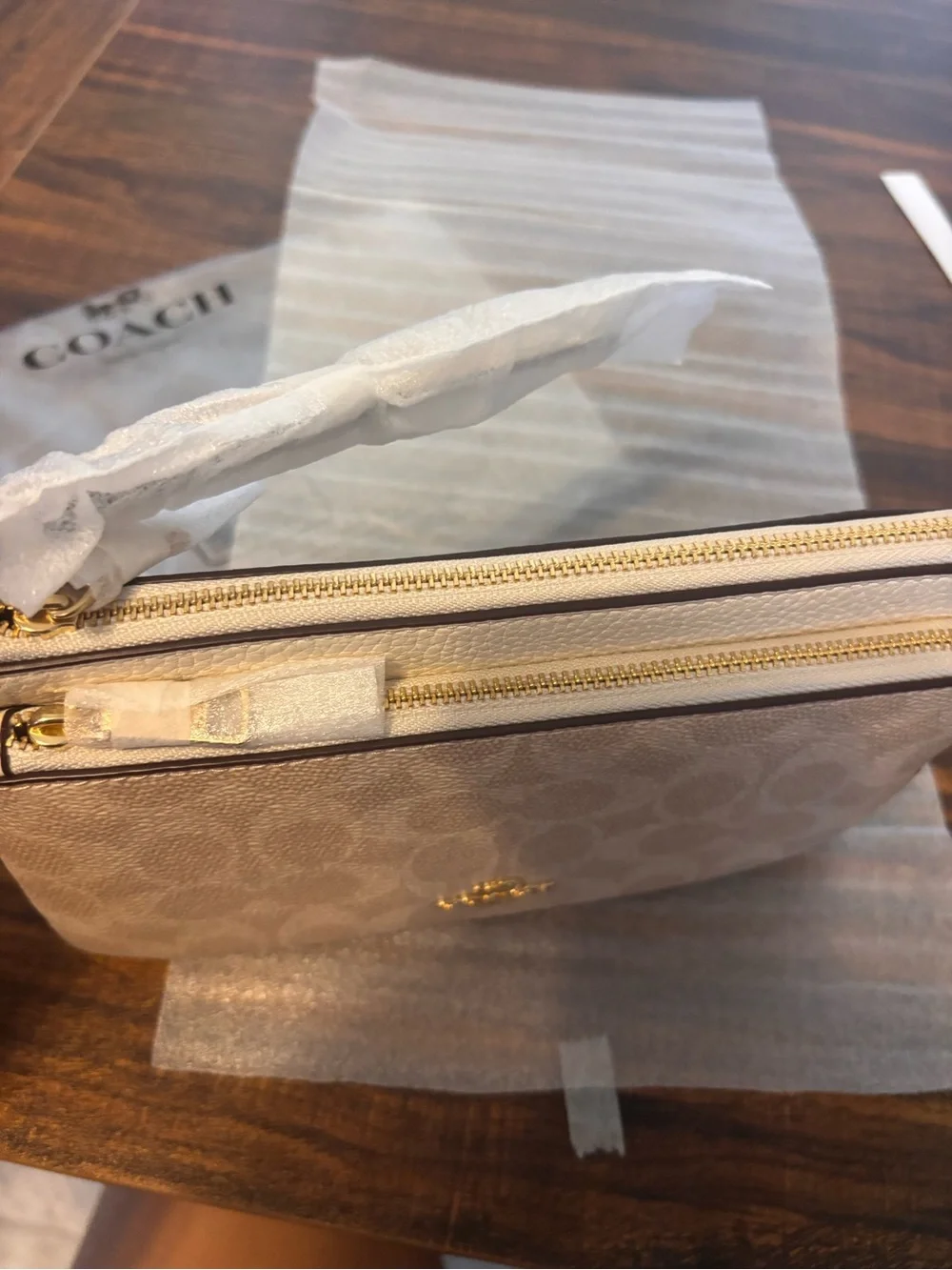 Coach double zip